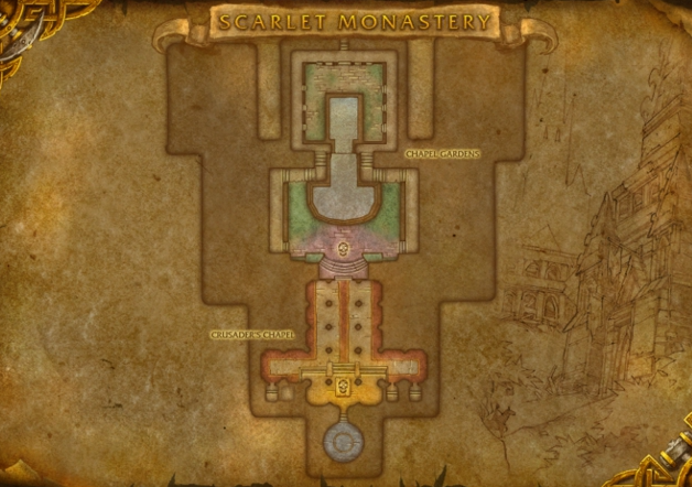 Scarlet Monastery Dungeon layout